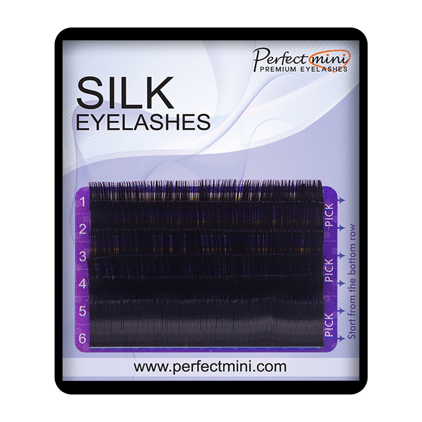 Premium Silk Lashes -  Ανακατέψτε 6 linii, C, 0,05 mm